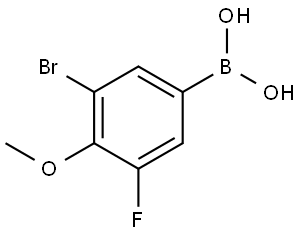 (3-bromo-5-fluoro-4-methoxyphenyl)boronic acid Struktur