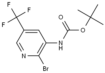 tert-Butyl (2-bromo-5-(trifluoromethyl)pyridin-3-yl)carbamate Struktur