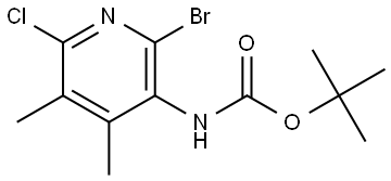 tert-Butyl (2-bromo-6-chloro-4,5-dimethylpyridin-3-yl)carbamate Struktur