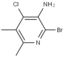 2-Bromo-4-chloro-5,6-dimethylpyridin-3-amine Struktur