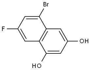 5-Bromo-7-fluoronaphthalene-1,3-diol Struktur
