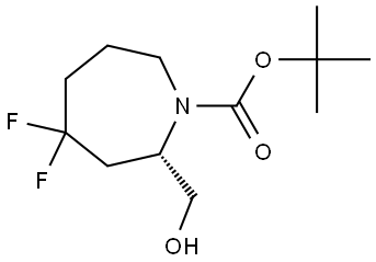 tert-Butyl (S)-4,4-difluoro-2-(hydroxymethyl)azepane-1-carboxylate Struktur