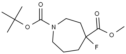 1-(tert-Butyl) 4-methyl 4-fluoroazepane-1,4-dicarboxylate Struktur