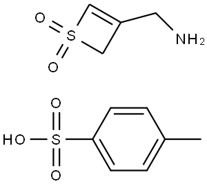 3-(Aminomethyl)-2H-thiete 1,1-dioxide 4-methylbenzenesulfonate Struktur