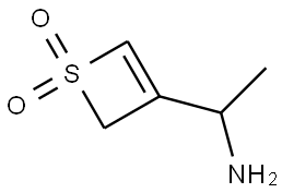 3-(1-Aminoethyl)-2H-thiete 1,1-dioxide Struktur