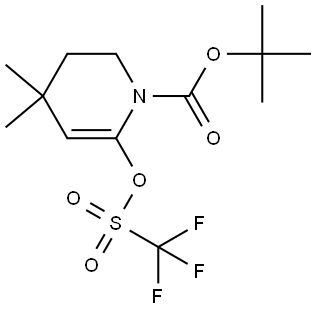 tert-Butyl 4,4-dimethyl-6-(((trifluoromethyl)sulfonyl)oxy)-3,4-dihydropyridine-1(2H)-carboxylate Struktur