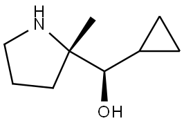 (R)-Cyclopropyl((S)-2-methylpyrrolidin-2-yl)methanol Struktur