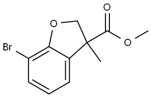Methyl 7-bromo-3-methyl-2,3-dihydrobenzofuran-3-carboxylate Struktur