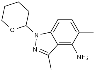 3,5-Dimethyl-1-(tetrahydro-2H-pyran-2-yl)-1H-indazol-4-amine Structure