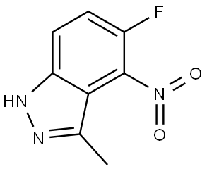 5-Fluoro-3-methyl-4-nitro-1H-indazole Struktur