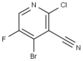 4-Bromo-2-chloro-5-fluoronicotinonitrile Struktur