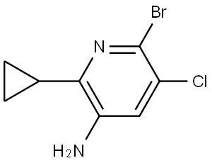 6-Bromo-5-chloro-2-cyclopropylpyridin-3-amine Struktur