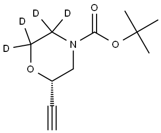 tert-Butyl (S)-2-ethynylmorpholine-4-carboxylate-d4 Struktur