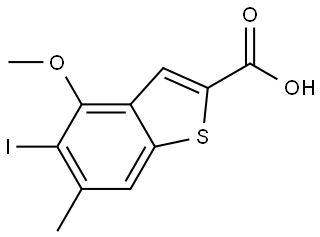 5-Iodo-4-methoxy-6-methylbenzo[b]thiophene-2-carboxylic acid Struktur