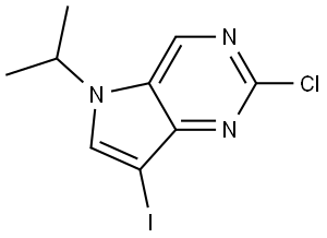 2-Chloro-7-iodo-5-isopropyl-5H-pyrrolo[3,2-d]pyrimidine Struktur