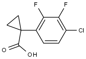 1-(4-Chloro-2,3-difluorophenyl)cyclopropane-1-carboxylic acid Struktur