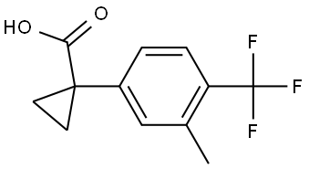 1-(3-Methyl-4-(trifluoromethyl)phenyl)cyclopropane-1-carboxylic acid Struktur