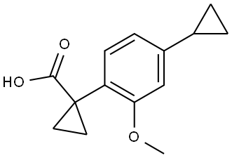 1-(4-Cyclopropyl-2-methoxyphenyl)cyclopropanecarboxylic acid Struktur