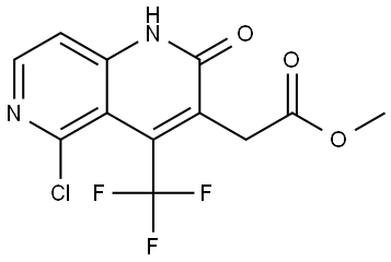 Methyl 2-(5-chloro-2-oxo-4-(trifluoromethyl)-1,2-dihydro-1,6-naphthyridin-3-yl)acetate Struktur