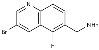 (3-Bromo-5-fluoroquinolin-6-yl)methanamine Struktur