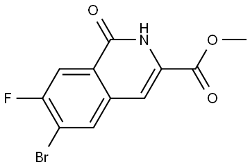 Methyl 6-bromo-7-fluoro-1-oxo-1,2-dihydroisoquinoline-3-carboxylate Structure
