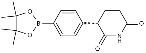 (S)-3-(4-(4,4,5,5-Tetramethyl-1,3,2-dioxaborolan-2-yl)phenyl)piperidine-2,6-dione Struktur