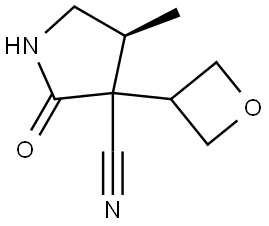(4S)-4-Methyl-3-(oxetan-3-yl)-2-oxopyrrolidine-3-carbonitrile Struktur