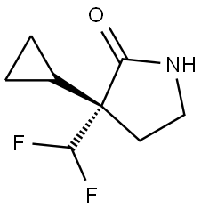 (R)-3-Cyclopropyl-3-(difluoromethyl)pyrrolidin-2-one Struktur