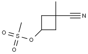 3-Cyano-3-methylcyclobutyl methanesulfonate Struktur