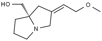 (S,Z)-(2-(2-Methoxyethylidene)tetrahydro-1H-pyrrolizin-7a(5H)-yl)methanol Struktur