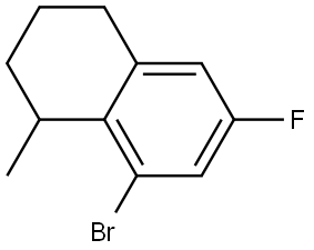8-Bromo-6-fluoro-1-methyl-1,2,3,4-tetrahydronaphthalene Struktur