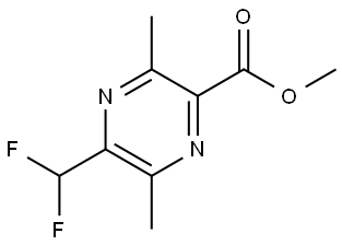 Methyl 5-(difluoromethyl)-3,6-dimethylpyrazine-2-carboxylate Struktur