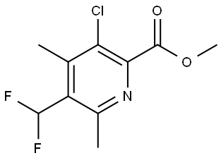 Methyl 3-chloro-5-(difluoromethyl)-4,6-dimethylpicolinate Struktur