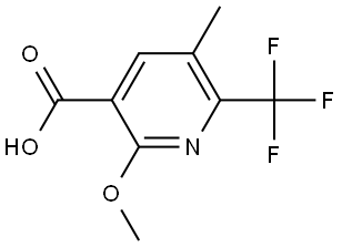 2-Methoxy-5-methyl-6-(trifluoromethyl)nicotinic acid Struktur