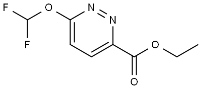 Ethyl 6-(difluoromethoxy)pyridazine-3-carboxylate Struktur