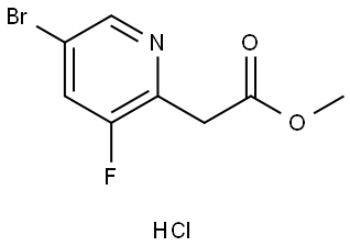 Methyl 2-(5-bromo-3-fluoropyridin-2-yl)acetate hydrochloride Structure