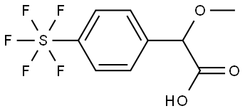 2-Methoxy-2-(4-(pentafluoro-l6-sulfanyl)phenyl)acetic acid Struktur