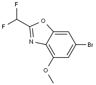 6-Bromo-2-(difluoromethyl)-4-methoxybenzo[d]oxazole Struktur