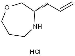 (S)-3-Allyl-1,4-oxazepane hydrochloride Struktur