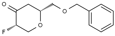 (2R,5S)-2-((Benzyloxy)methyl)-5-fluorotetrahydro-4H-pyran-4-one Struktur