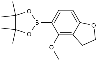 2-(4-Methoxy-2,3-dihydrobenzofuran-5-yl)-4,4,5,5-tetramethyl-1,3,2-dioxaborolane Struktur