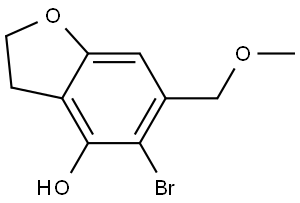 5-Bromo-6-(methoxymethyl)-2,3-dihydrobenzofuran-4-ol Struktur