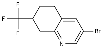 3-Bromo-7-(trifluoromethyl)-5,6,7,8-tetrahydroquinoline Struktur