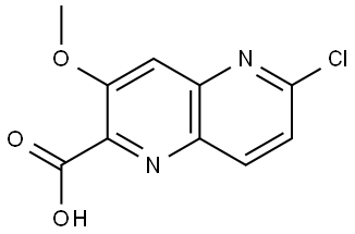 6-Chloro-3-methoxy-1,5-naphthyridine-2-carboxylic acid Struktur