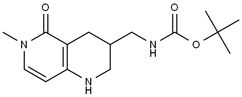 tert-Butyl ((6-methyl-5-oxo-1,2,3,4,5,6-hexahydro-1,6-naphthyridin-3-yl)methyl)carbamate Struktur