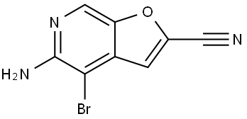 5-Amino-4-bromofuro[2,3-c]pyridine-2-carbonitrile Struktur