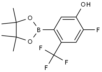 2-Fluoro-5-(4,4,5,5-tetramethyl-1,3,2-dioxaborolan-2-yl)-4-(trifluoromethyl)phenol Struktur