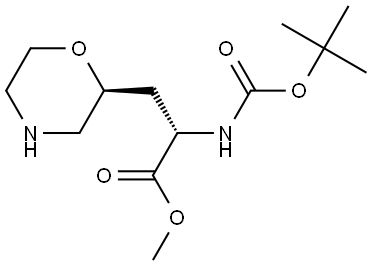 Methyl 2-((tert-butoxycarbonyl)amino)-3-(morpholin-2-yl)propanoate Struktur