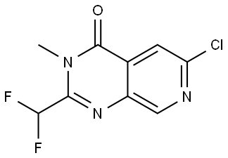 6-Chloro-2-(difluoromethyl)-3-methylpyrido[3,4-d]pyrimidin-4(3H)-one Struktur