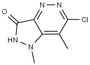 6-Chloro-1,7-dimethyl-1,2-dihydro-3H-pyrazolo[4,3-c]pyridazin-3-one Struktur